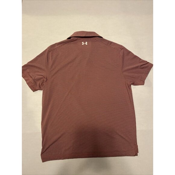 Under Armour Heat Gear Mens Polo Golf Shirt Loose Fit Short Sleeves Large Stripe - Picture 5 of 12
